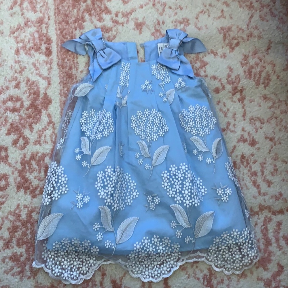 Juno Valentine x Janie and Jack, Light Blue Floral Dress